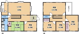 滋賀県大津市一里山4【一戸建】の間取り