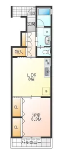 プランタンフェリオ【1階】の間取り