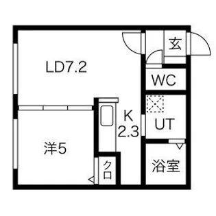 カルムハピネス南郷【1階】の間取り