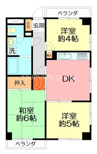 コスモ戸塚ツインコートB棟【5階】の間取り