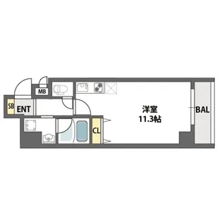 アビテ北御堂【4階】の間取り
