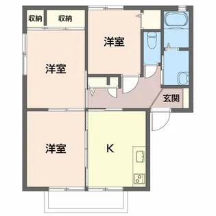 福島県郡山市富田西4【アパート】の間取り