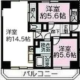 リエス新宿町【1階】の間取り