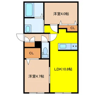 センチュリー日の出【4階】の間取り