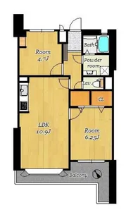 シティマンション九品寺第二【8階】の間取り