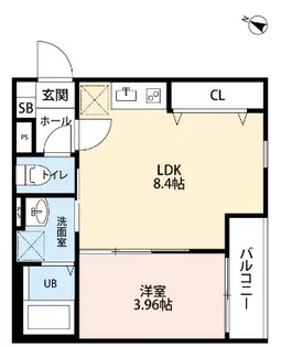 クラスティーネ東林間【3階】の間取り