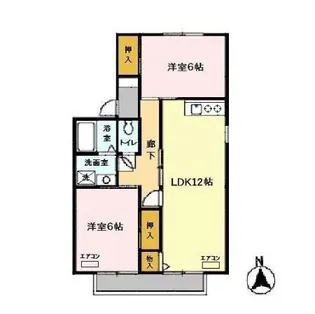 埼玉県所沢市東所沢1【アパート】の間取り