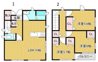 長野県上田市中央5【一戸建】の間取り