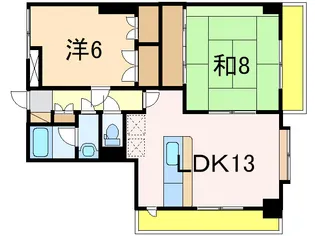リバティープラザ長町【6階】の間取り