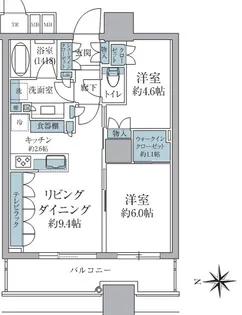 パークシティ大崎 ザ タワー【22階】の間取り