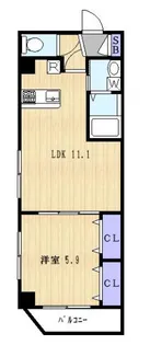 ラヴィエント町屋【7階】の間取り