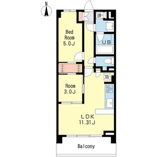 エクセレントスクエア新丸子【1階】の間取り