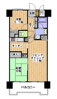 レクセル和光【8階】の間取り