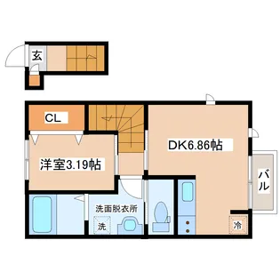 ラチッタ郡山【2階】の間取り