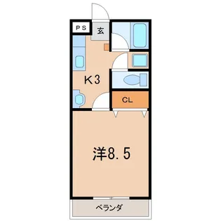 センチュリーフクナミ【3階】の間取り