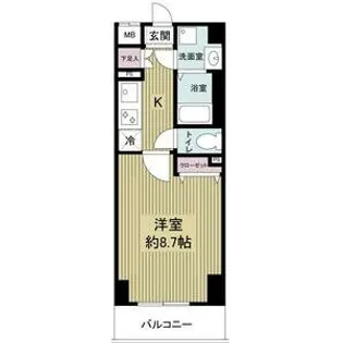 ドゥーエ玉造【6階】の間取り