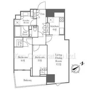 プラウド代官山フロント【6階】の間取り