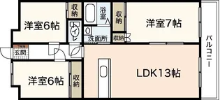 ハイネス鈴峰【3階】の間取り