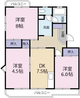 サンライズ新浜【1階】の間取り