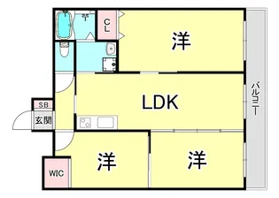 エヴァンスII【3階】の間取り