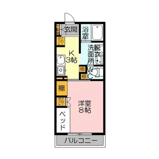YNT第2マンション【2階】の間取り
