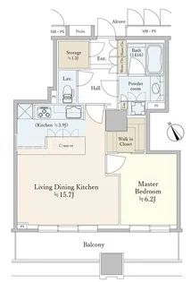 シティタワー大崎【15階】の間取り