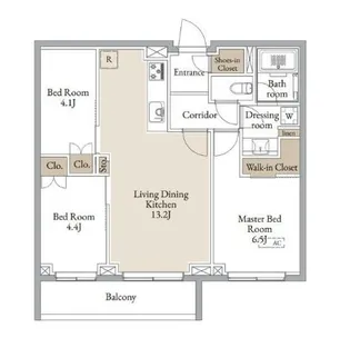 クラリティア横濱反町【3階】の間取り