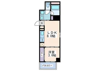 トモ南堀江【3階】の間取り