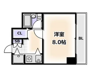 ウエステージ夕陽ヶ丘【9階】の間取り