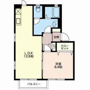 ガーデンハイツ東原町 B【1階】の間取り