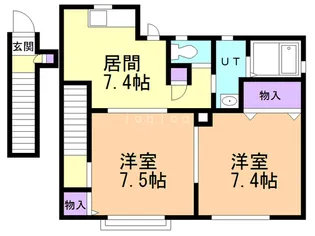 片岡ハイツC【2階】の間取り