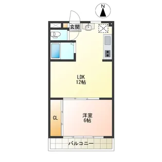 コーポラスカルチュア【1階】の間取り
