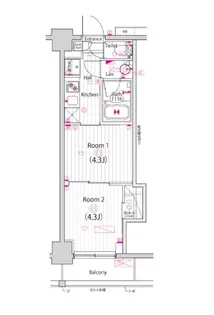 ガーラ・パークサイド亀戸【2階】の間取り
