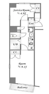 ステージファースト神田【9階】の間取り