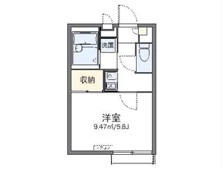 レオパレスグレンツェ木戸【2階】の間取り