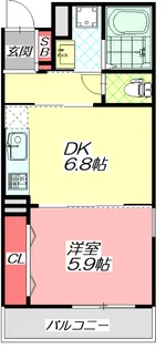 Alivio古川橋【3階】の間取り