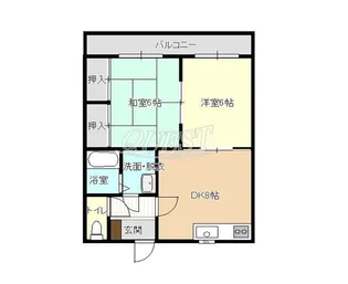 北村マンション【3階】の間取り