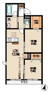 ラ カーザ ドルチェ【1階】の間取り
