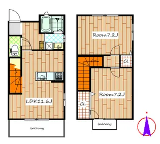 サニーコート石原【2階】の間取り