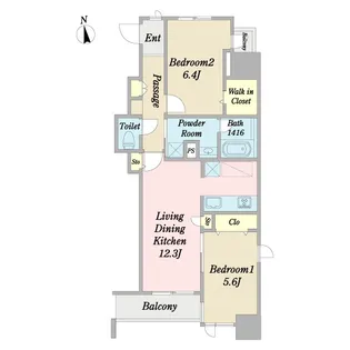 Klein Quelle【5階】の間取り