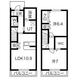 グランドゥールI(A)【1階】の間取り