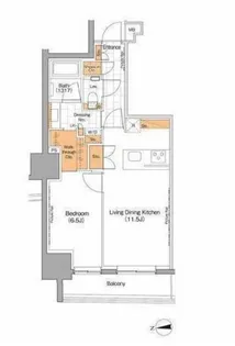 ザ・パークハビオ上野【13階】の間取り