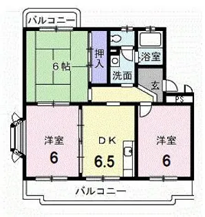 クレセントフジ B【1階】の間取り