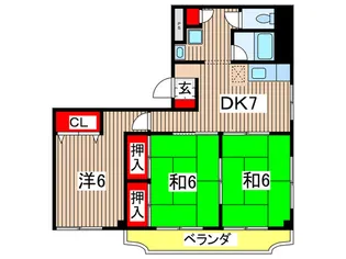 稲毛クレスト【3階】の間取り