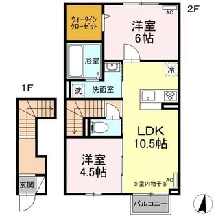 セジュールWIT K(おいらせ町)【2階】の間取り