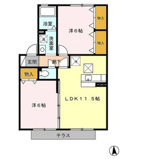 パトリ光山【1階】の間取り