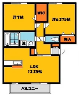 サニーウッドD【2階】の間取り