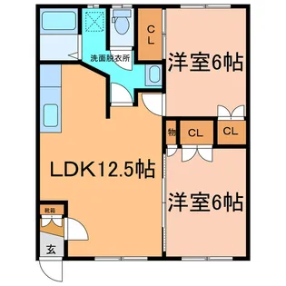 コーポ緑栄【2階】の間取り