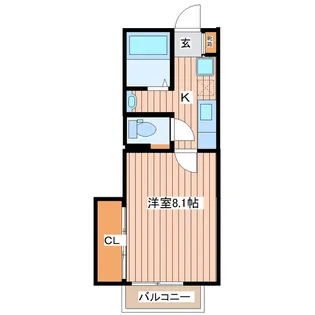 WISH五橋【1階】の間取り