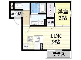 メゾンドショコラ三国ヶ丘【2階】の間取り